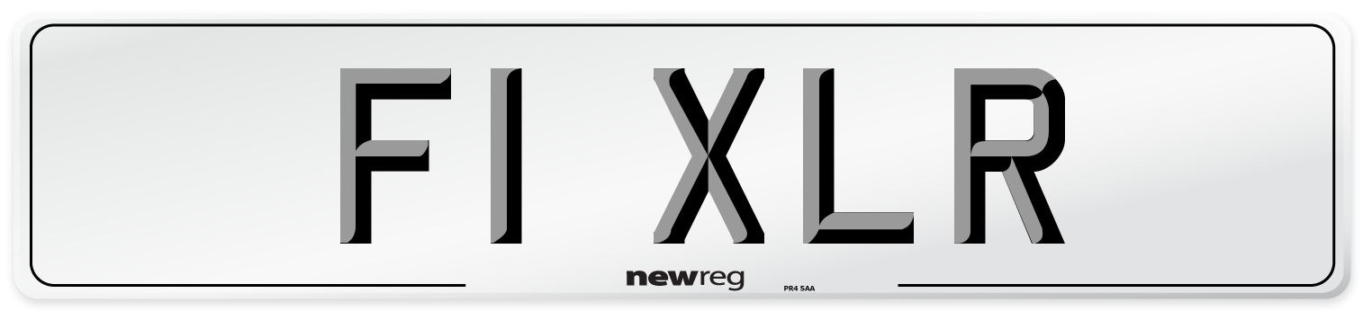 F1 XLR Number Plate from New Reg